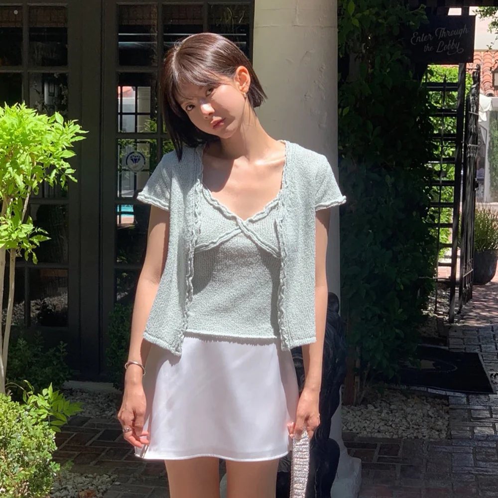 Poet Cardigan Set - Mint