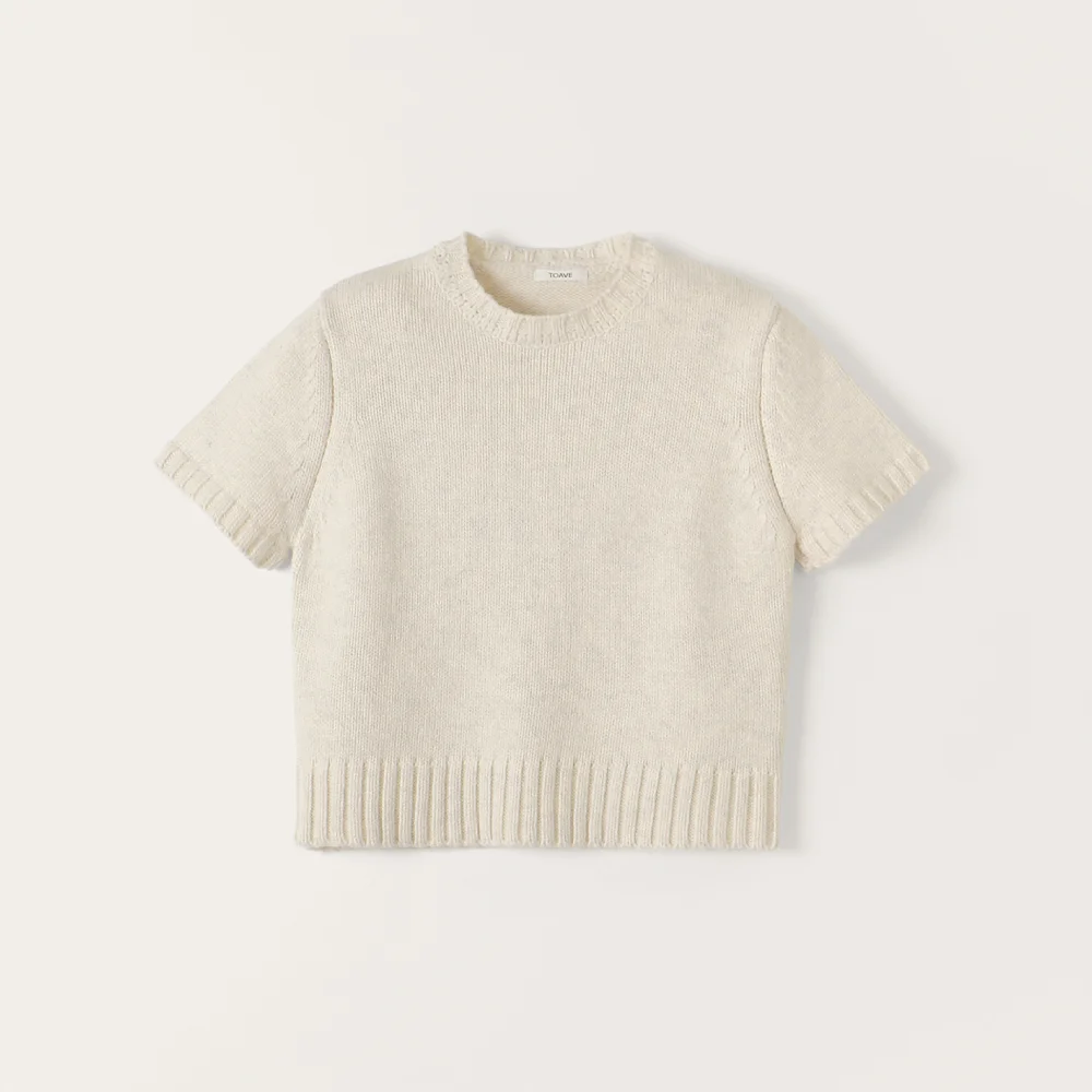 Blend Wool Half Sleeve Knit (Cream)