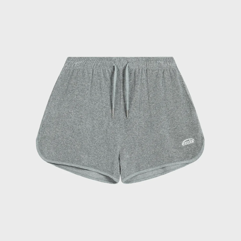 (W) TERRY SHORTS-GRAY