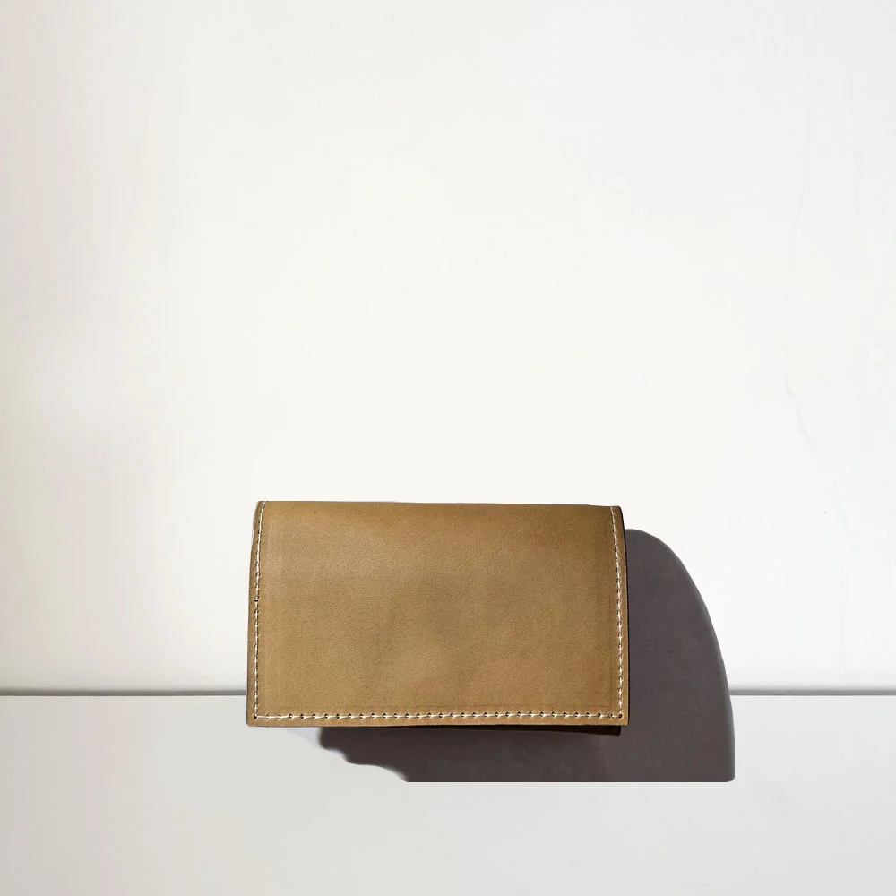 Leather Card Wallet / Olive