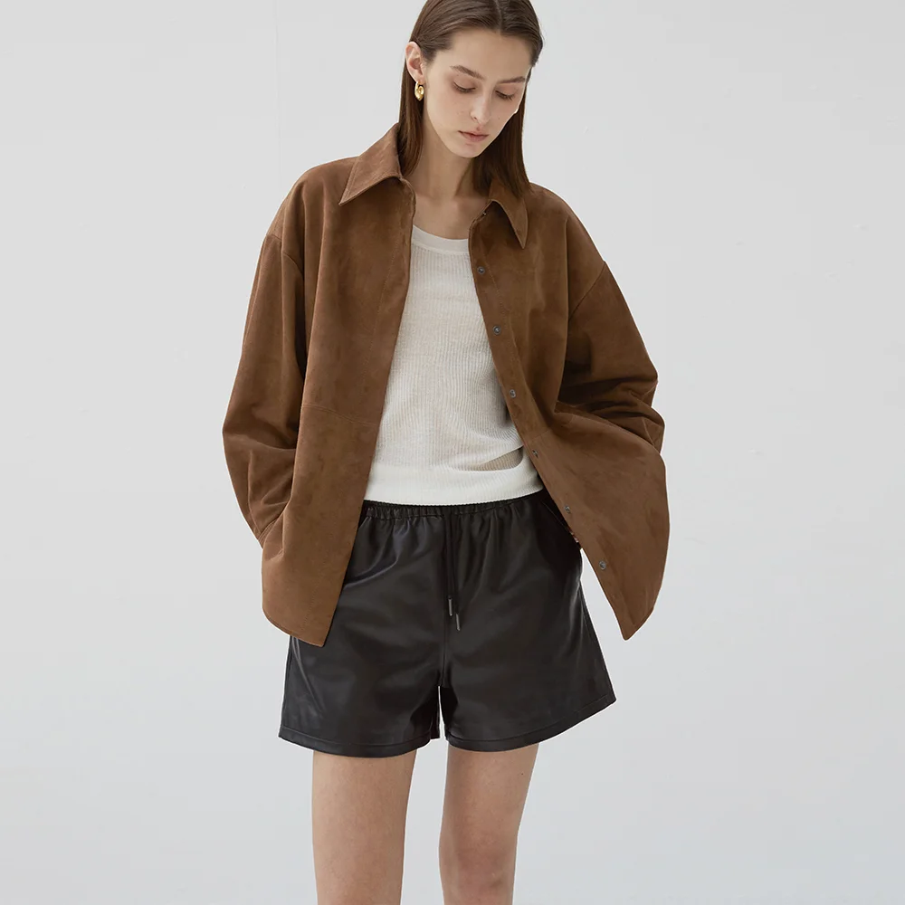 Nappa Lambskin Banding Shorts