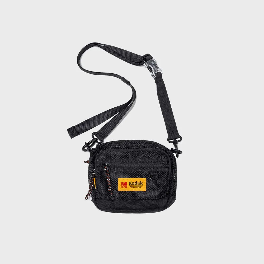 網布 迷你 斜揹袋 BLACK