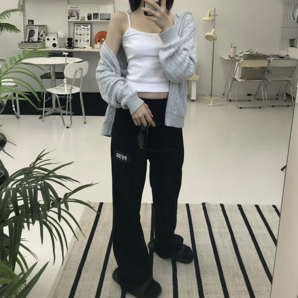 (W) HOLLYWOOD SWEATPANTS - BLACK