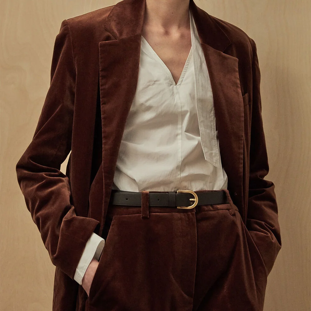 Around belt Umber with Gold buckle