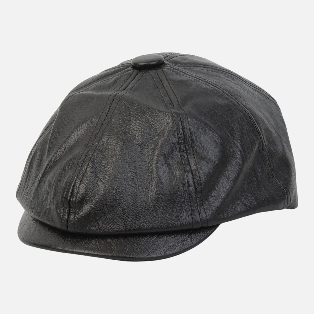 Leather Black Banding Huntingcap 獵人帽