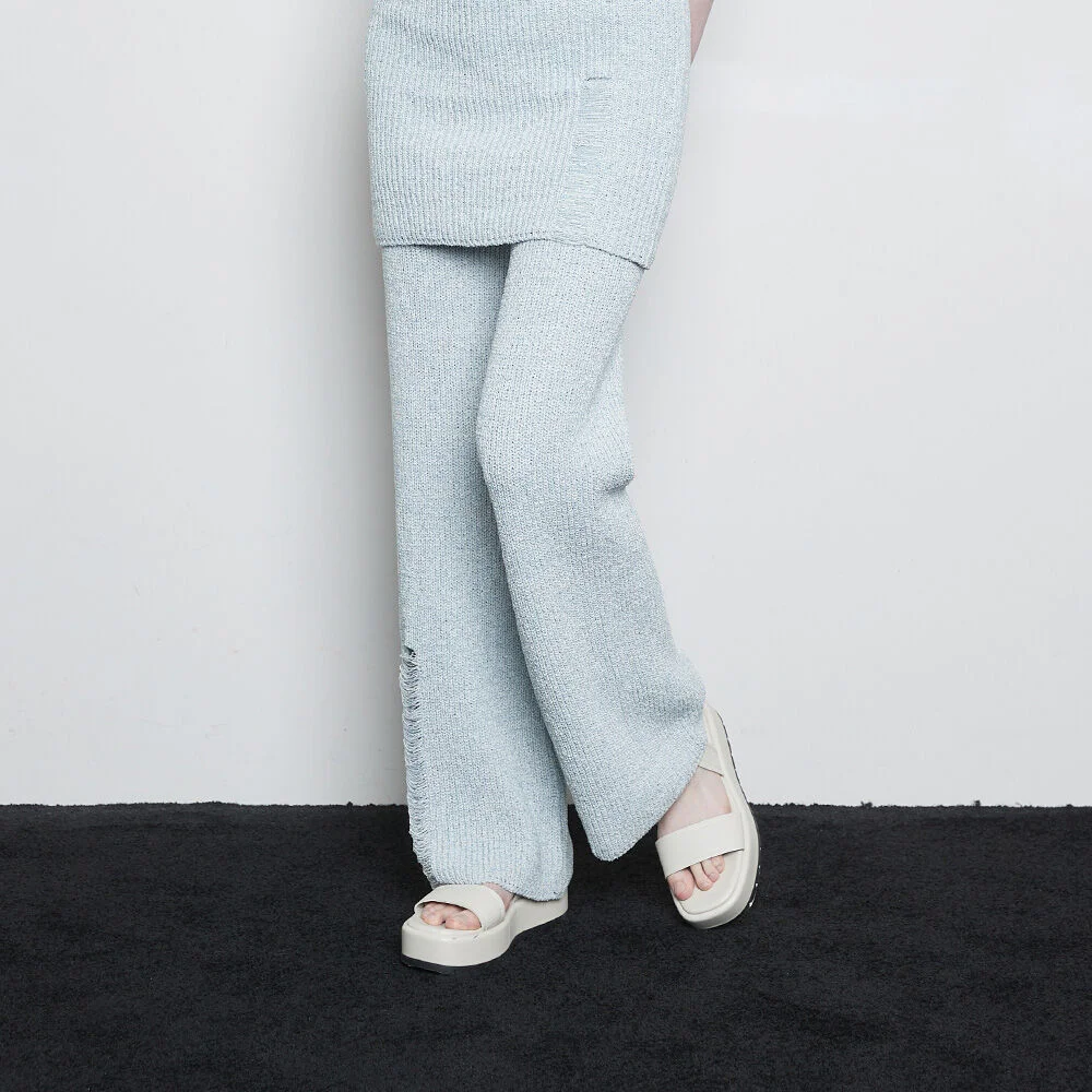 L3 DEMAGE KNIT PANTS(SKY BLUE)