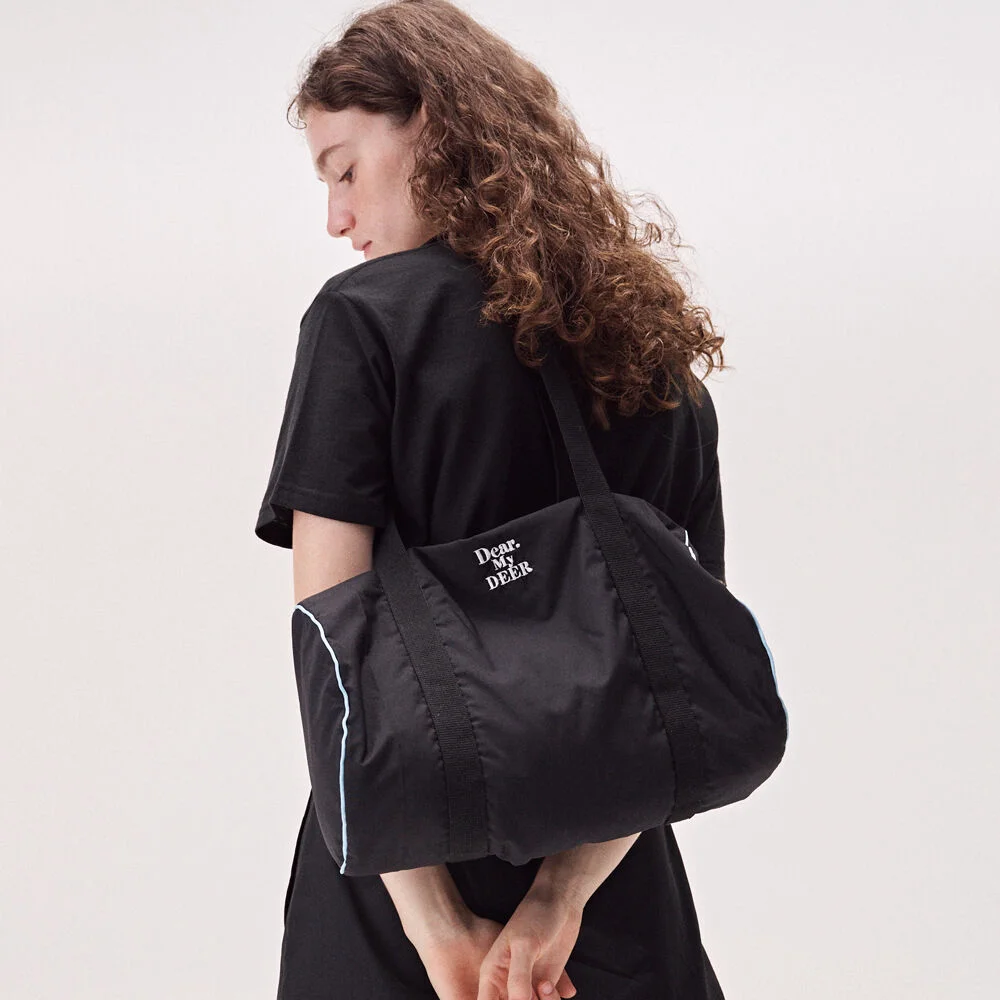 logo sports duffel Bag_ Black