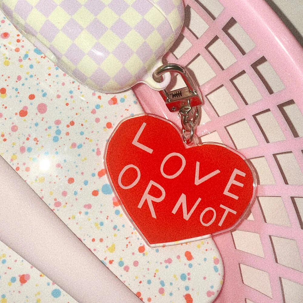 Red Loveornot Keyring