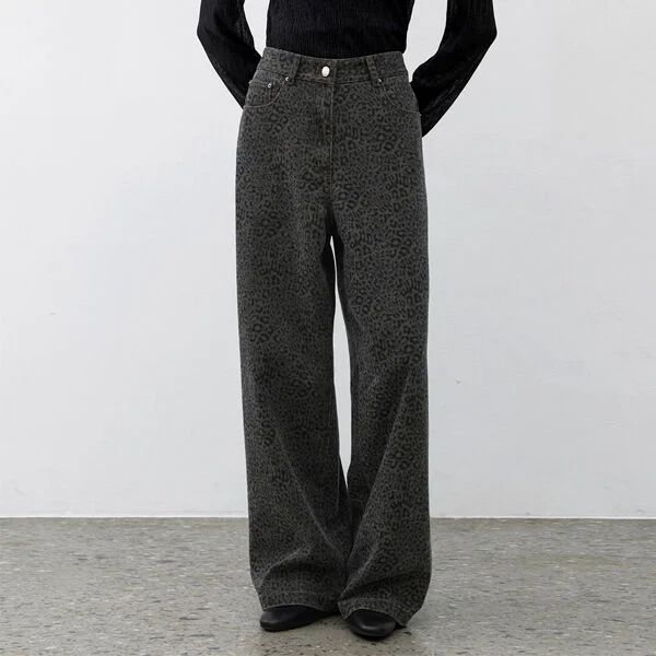 LEOPARD WIDE LEG PANTS(PT-5701)