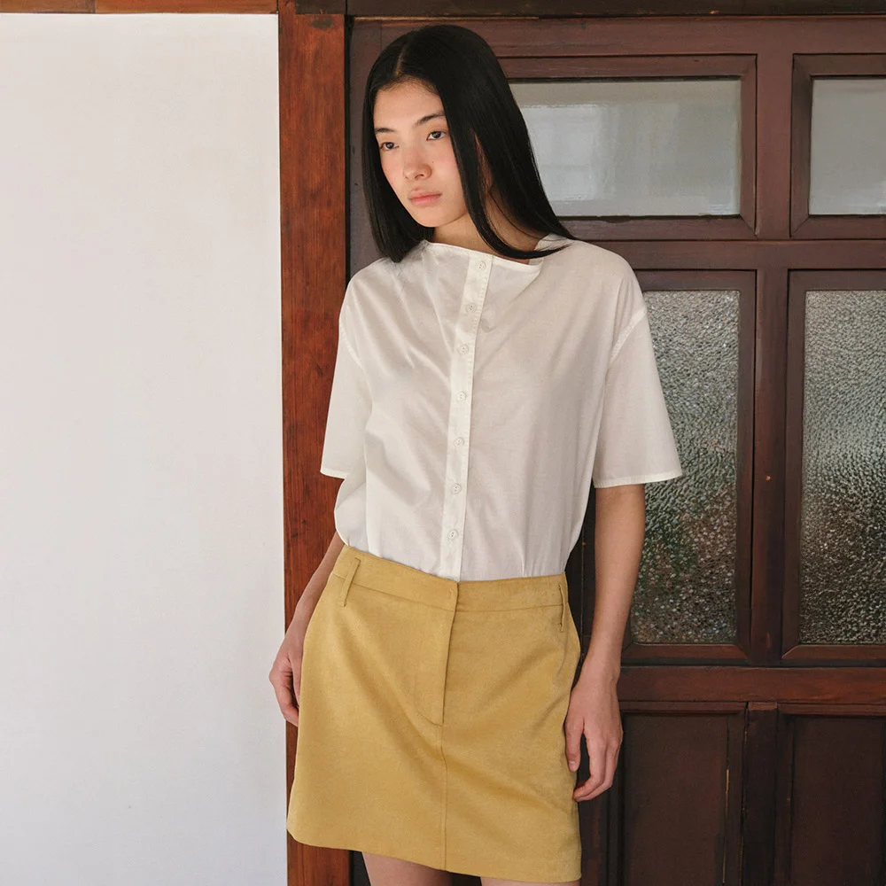 Cowl-neck Half Sleeve Blouse B804_03