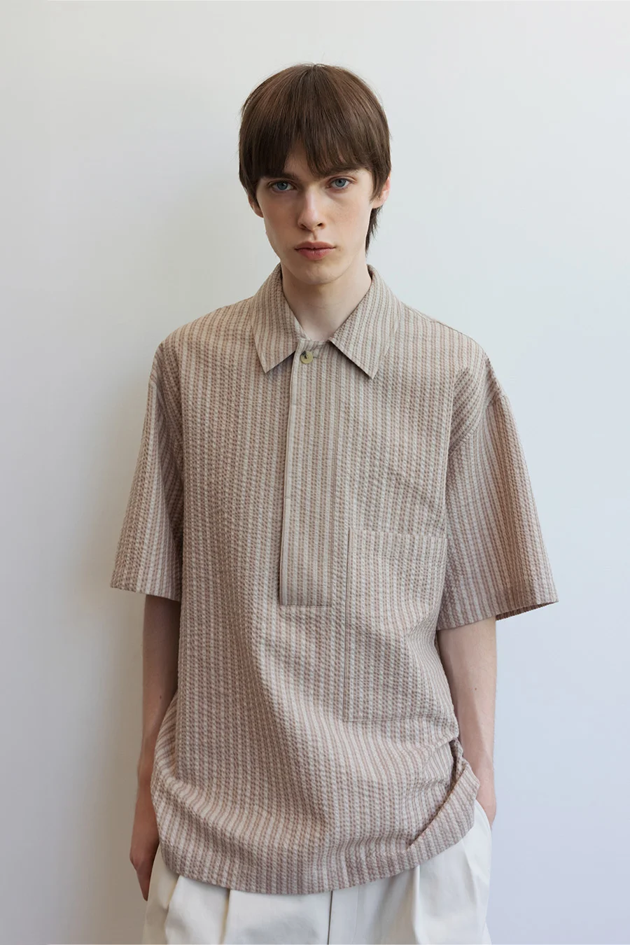 PULLOVER SEERSUCKER SHIRT