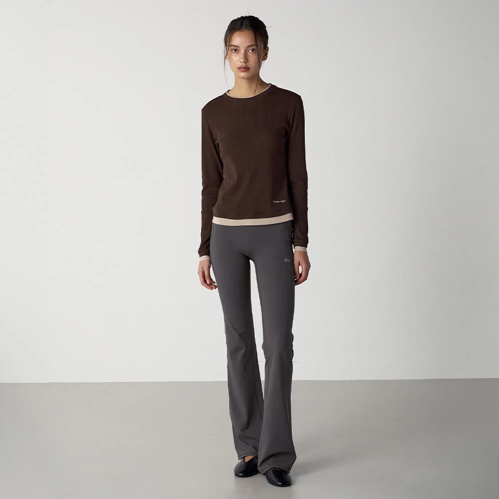 (W)Technol-OV SOFT FLEX FLARE LEGGINGS (CHARCOAL)