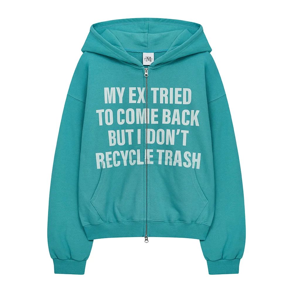 pt letter zip up (mint)