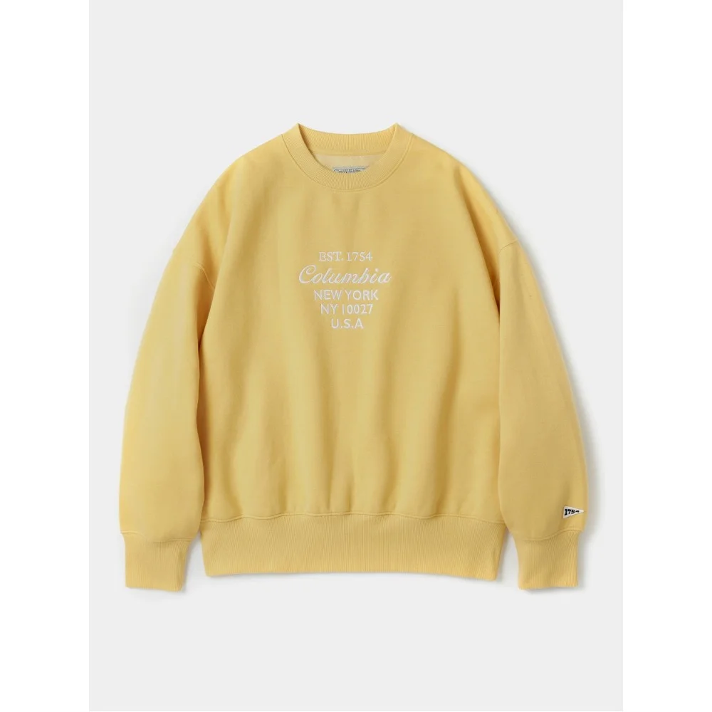 CU BIG SCRIPT WOMEN TERRY SWEATSHIRTS 復古黃