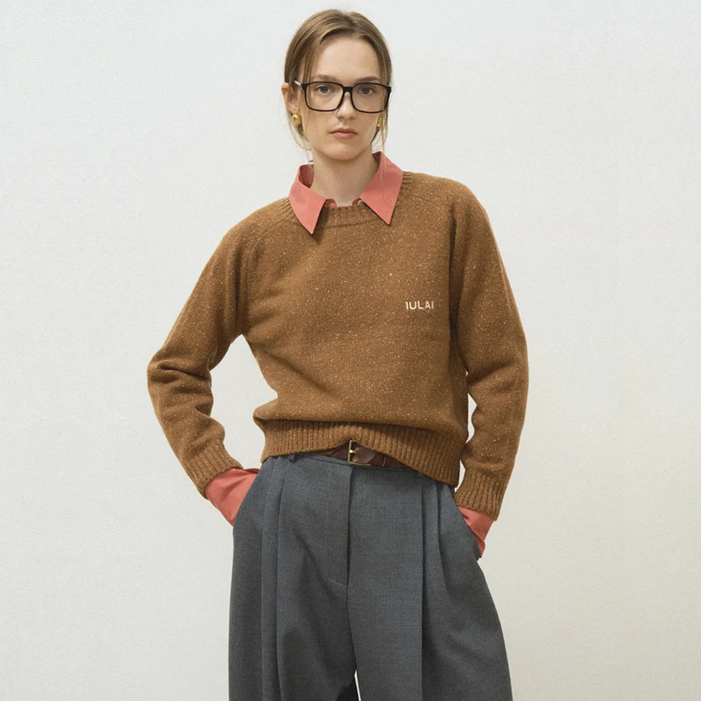 Popcorn teddy pullover Brown