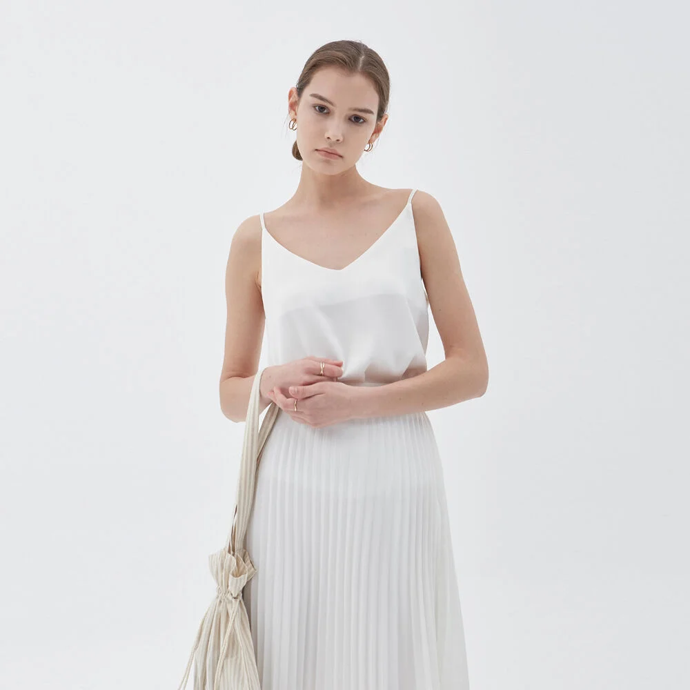 MUSE SILKY SLEEVELESS_IVORY