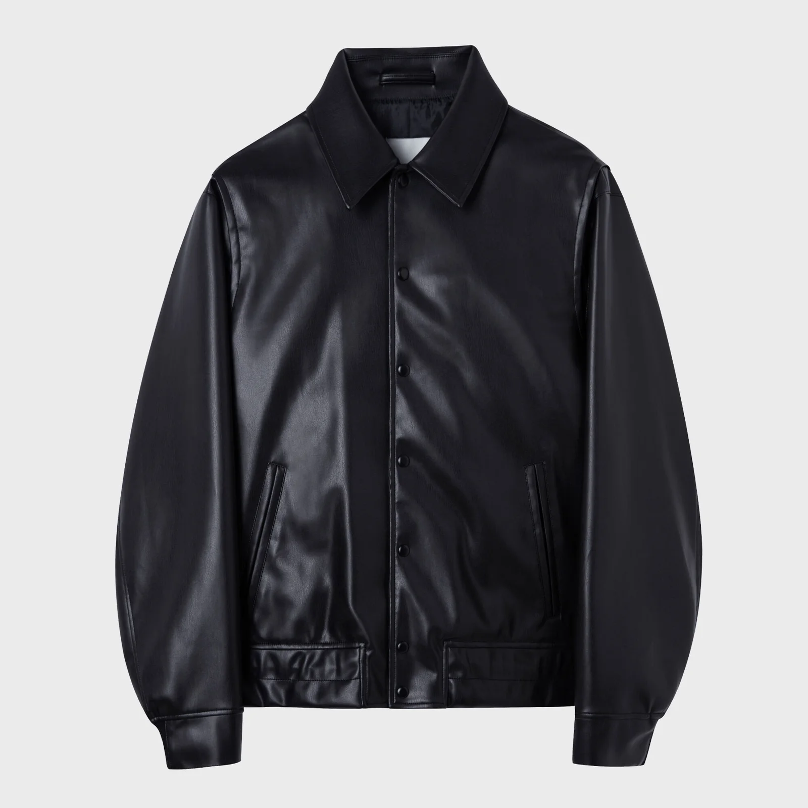 純素皮革 摩登 棒球外套 外套_BLACK / NC-JL024001-20