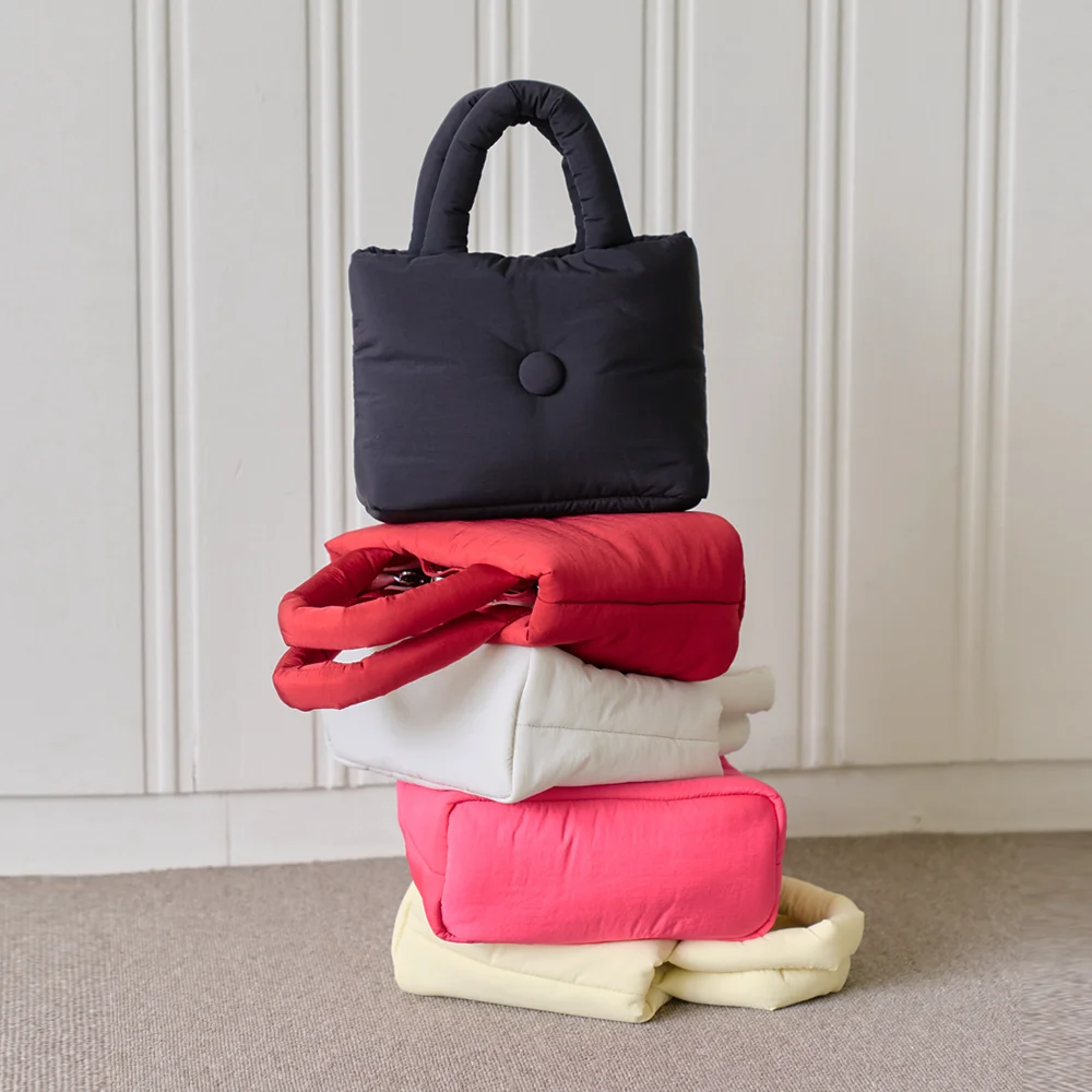 PUFFY TOTE & CROSS (5colors) 小狗 手提袋 & 交叉