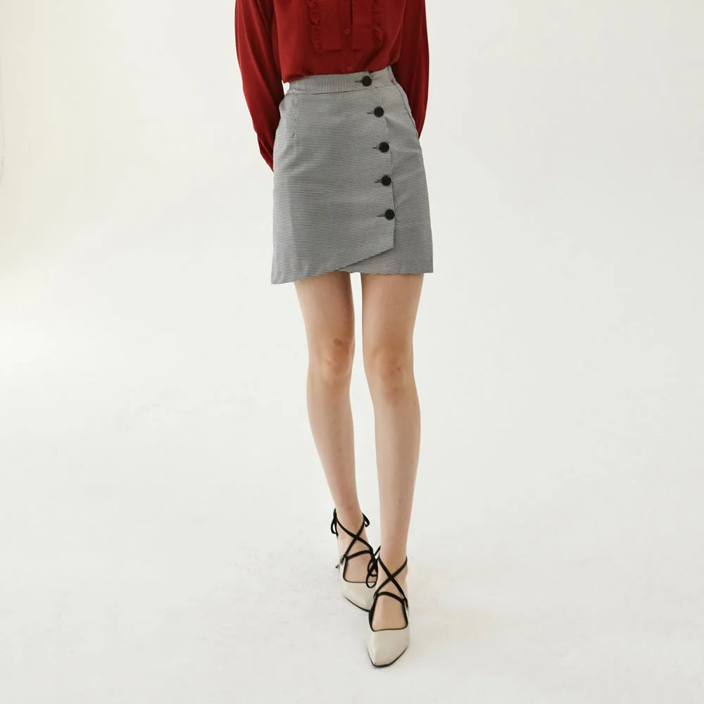 round wrap skirt_black