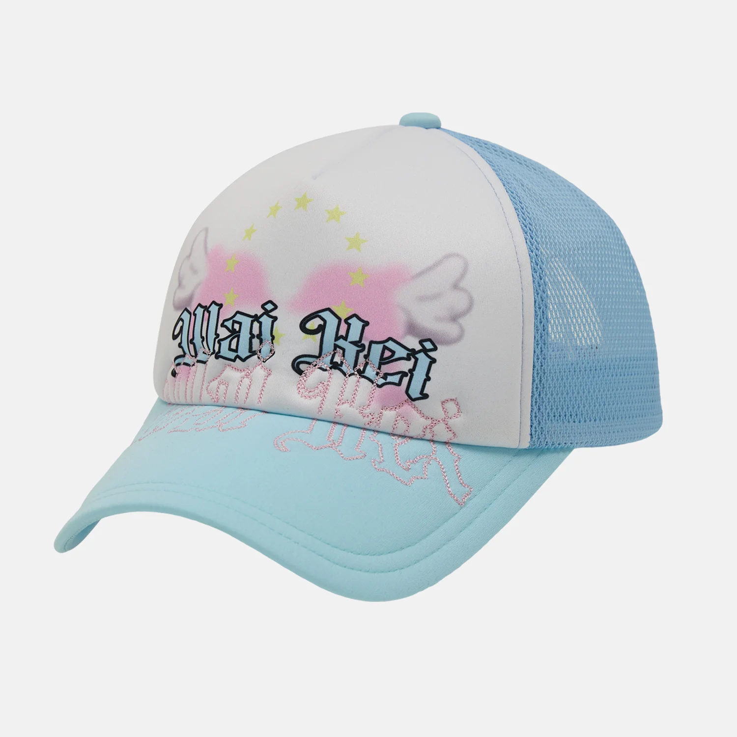 天使 海豚 Trucker 帽 天藍色