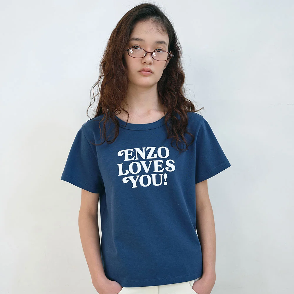 LOVE YOU 經典 T恤 (Navy)