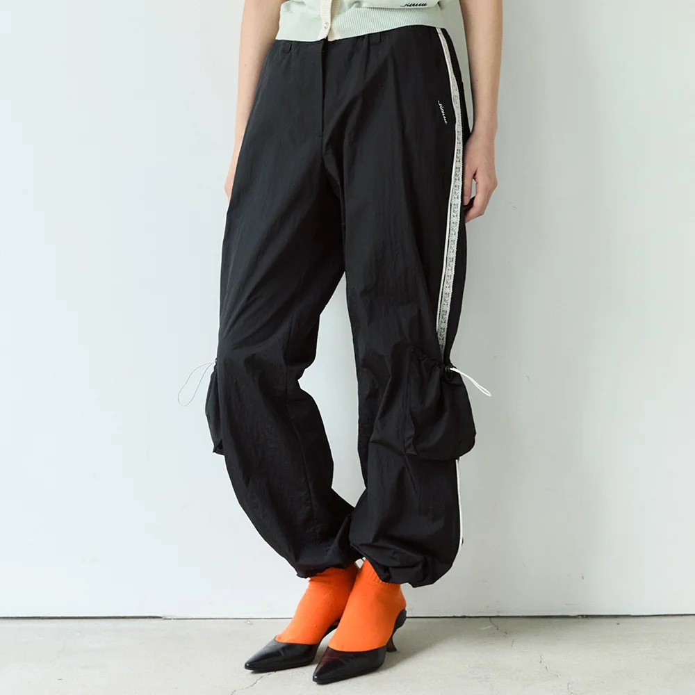 Lace Pocket Pants (Black)
