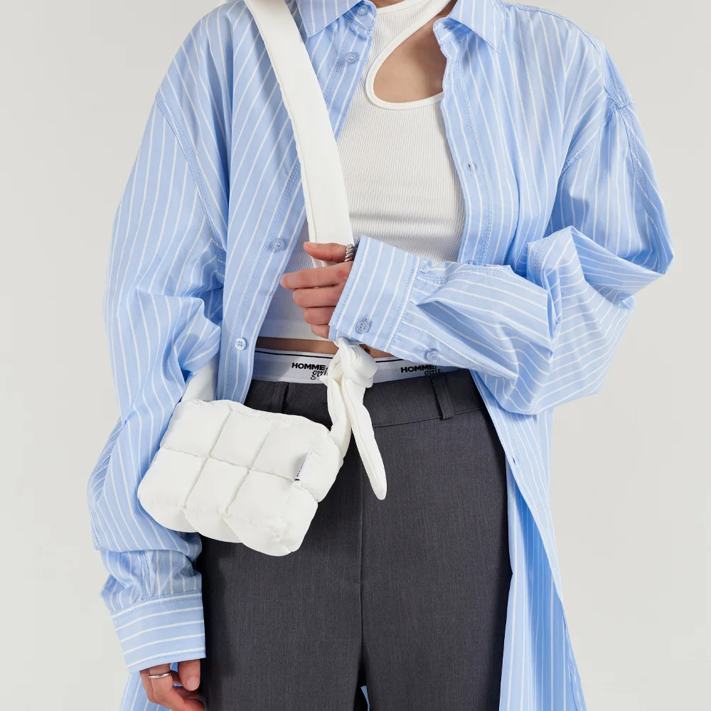 (3次入貨) Chocolate Puffer Cross Bag(朱古力袋) _ WHITE _ S
