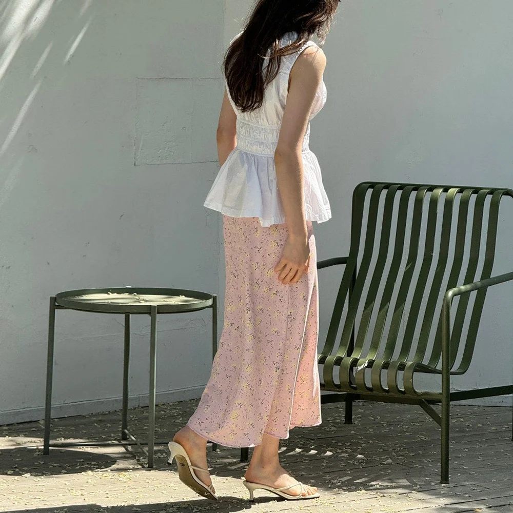 Lautre Flower print pink Skirt