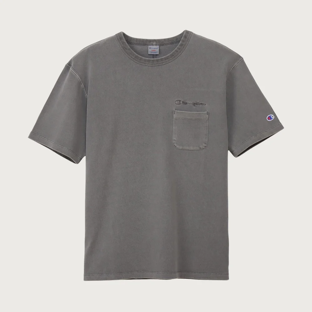 Pigment 染色 口袋 短袖 T恤 Medium Grey