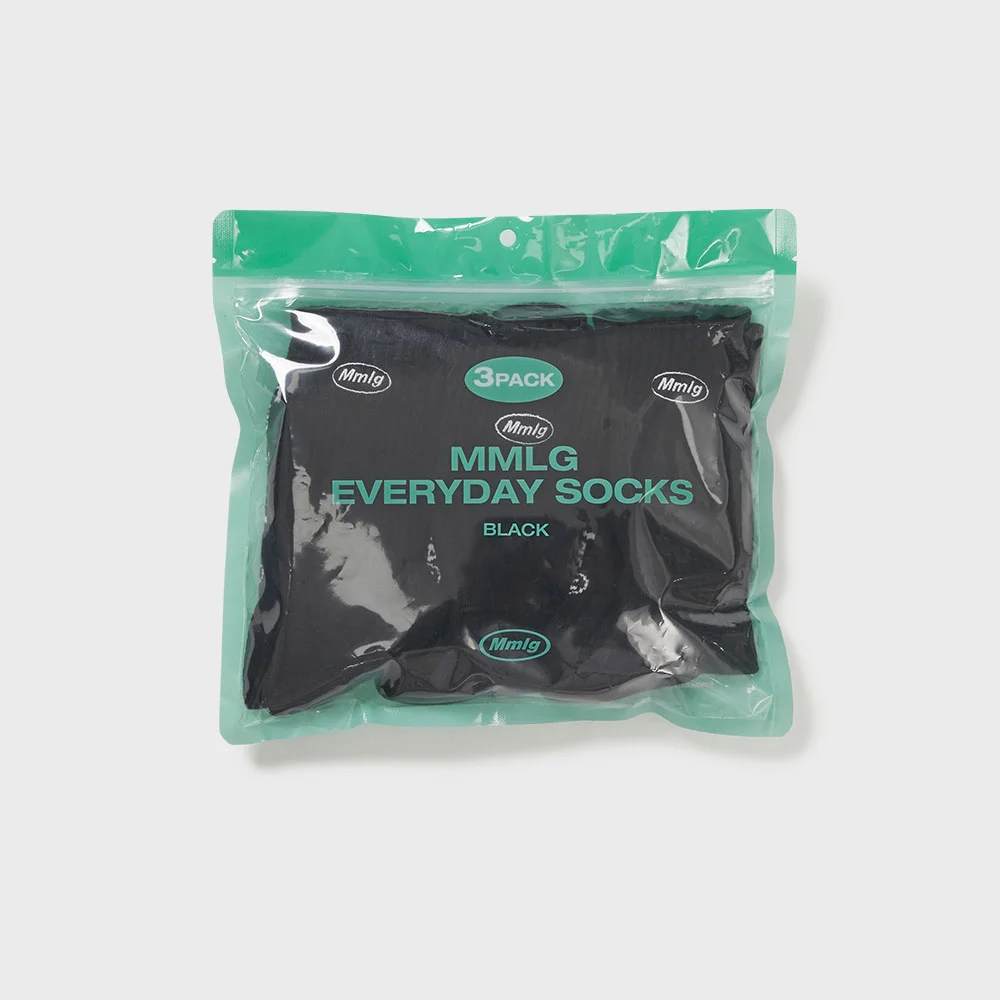 MMLG LOGO SOCKS 3PACK (BLACK)