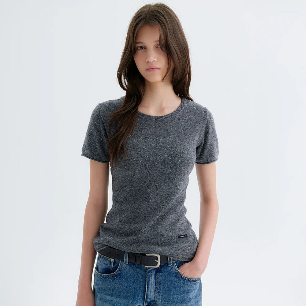 Biky Nep Half Knit - Charcoal