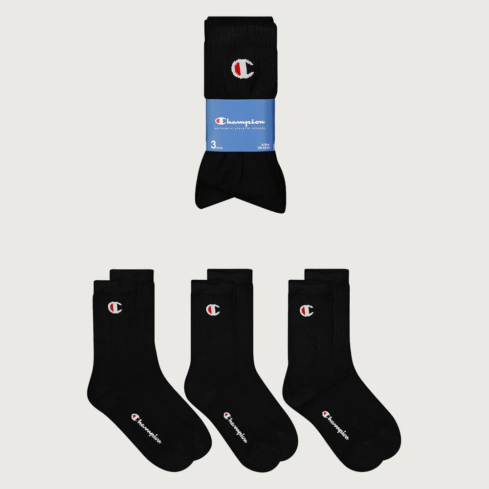 C標誌 Full Length 襪 3PACK Black