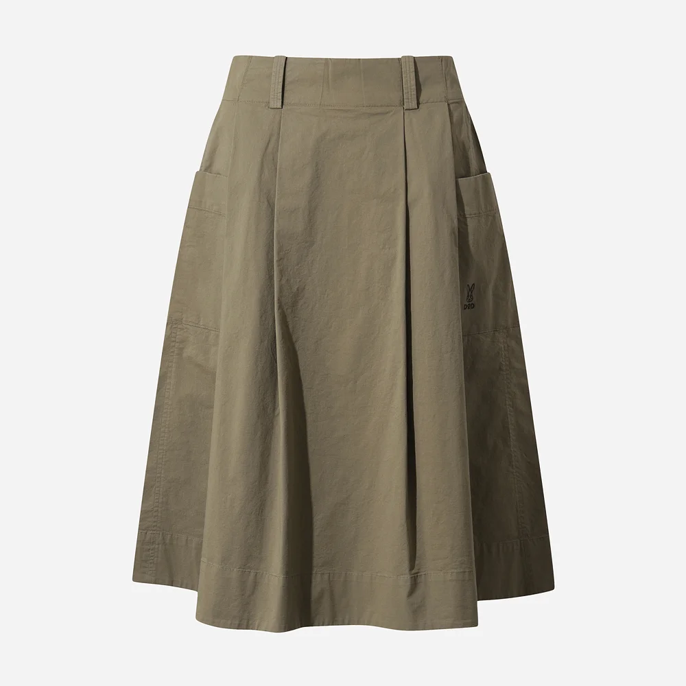 女裝) City 純棉 半身裙(BROWN)
