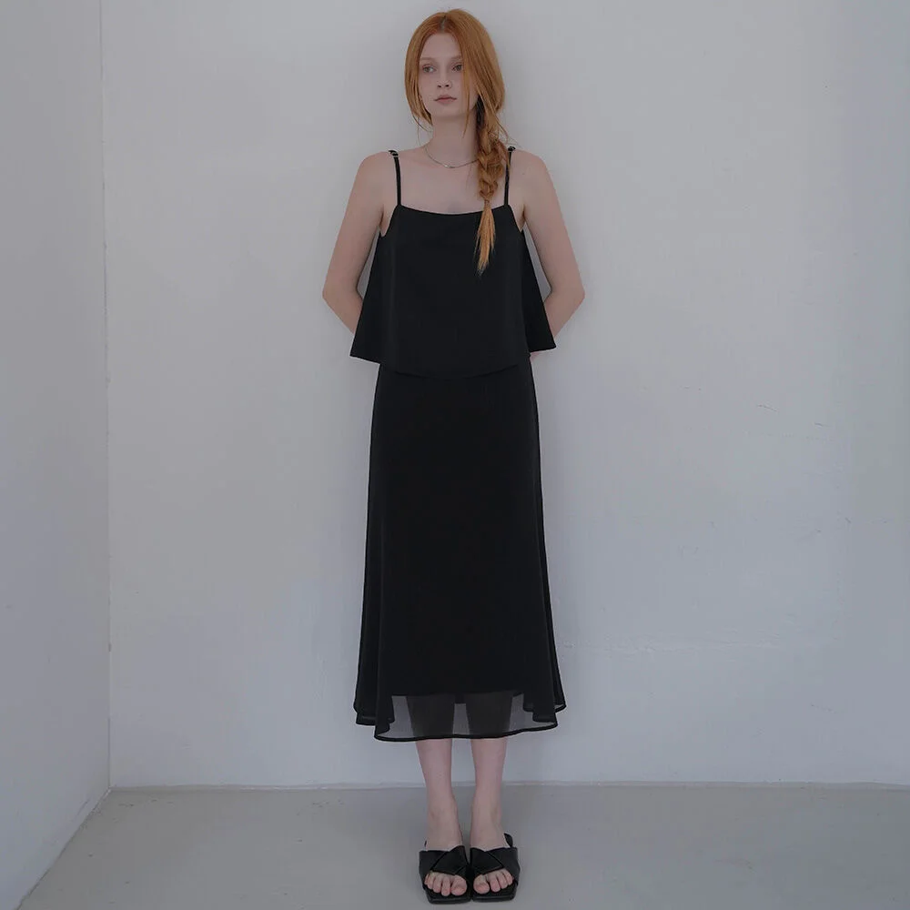Silky Set-up Layered Skirt