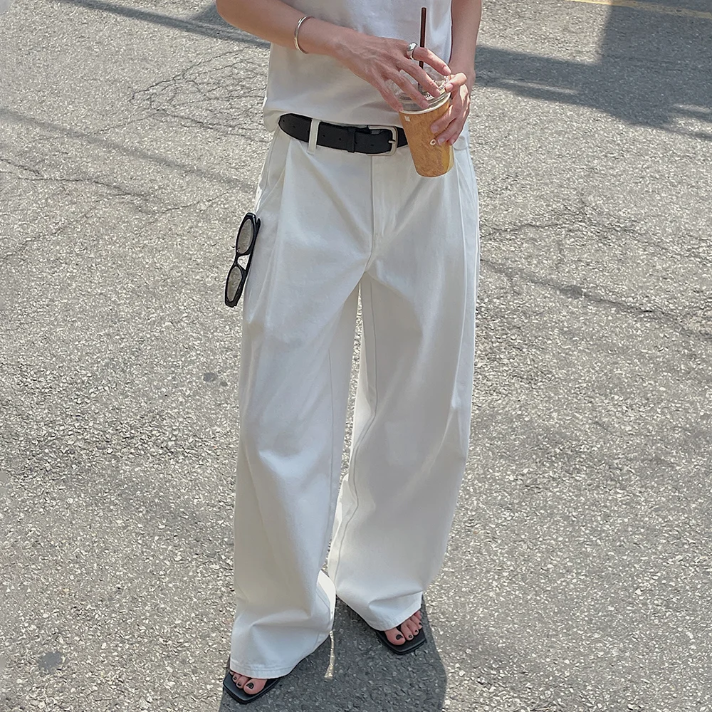 Deep tuck denim (ivory)