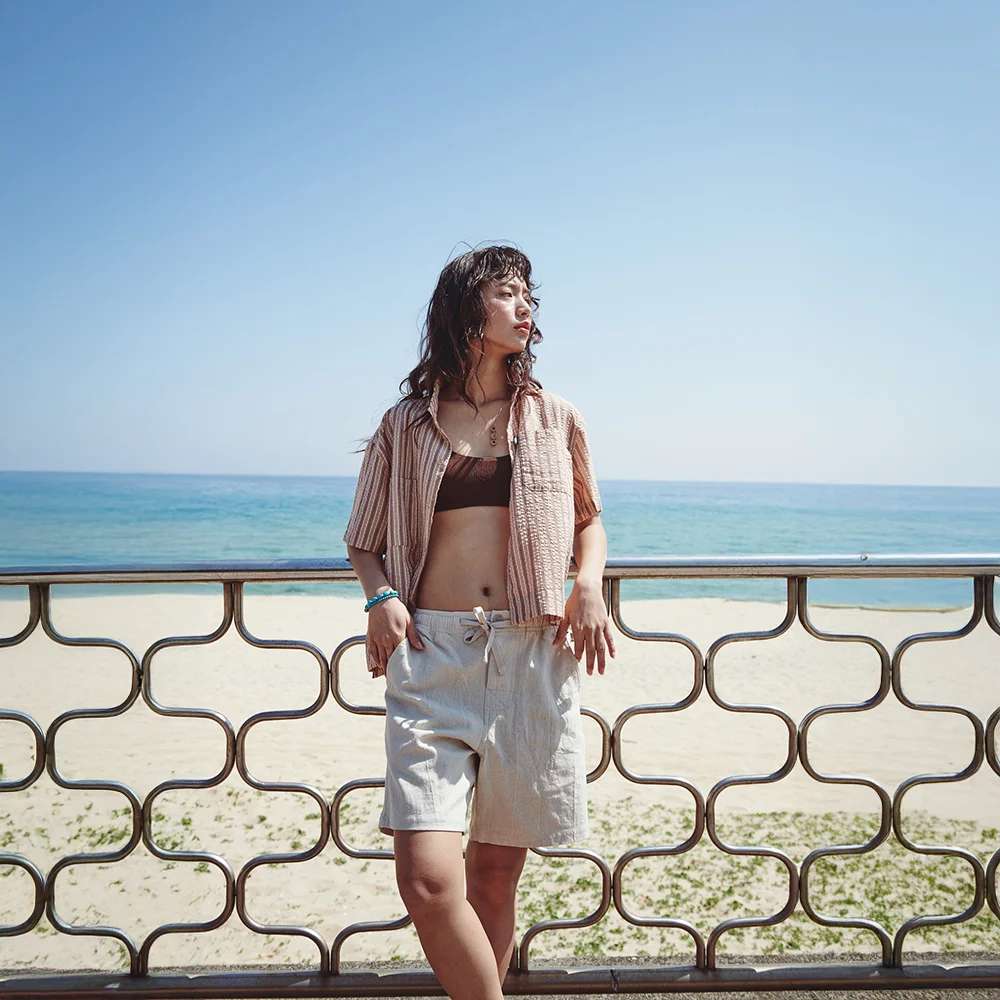 Salkin Linen Walkshorts Ecru