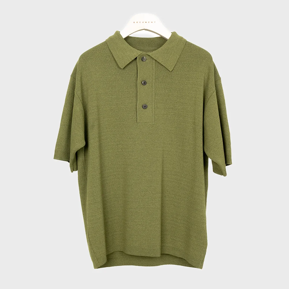 HANJI POLO SWEATER_KHAKI