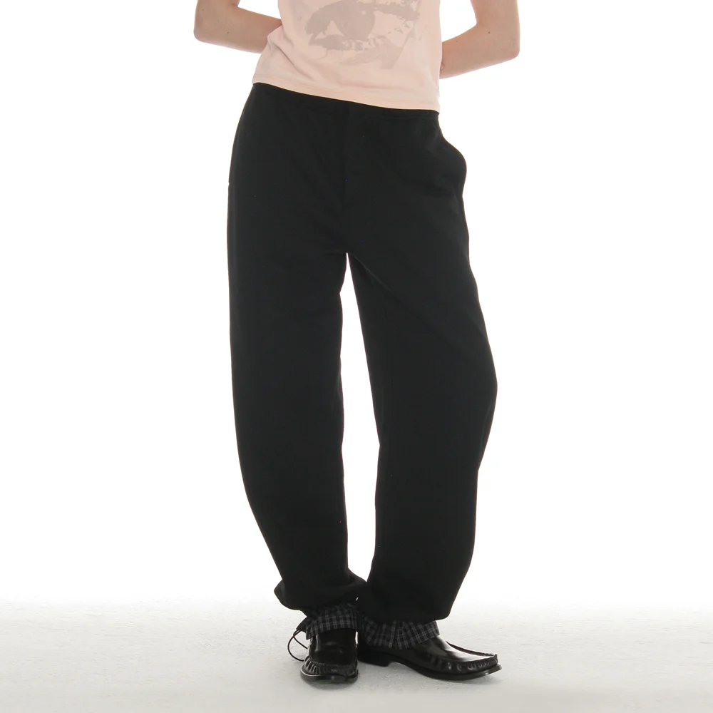 LAYERED HEM SWEATPANTS_BLACK