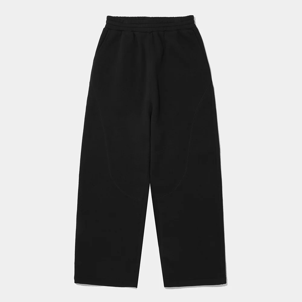 NEW SCRIPT PANEL FLEECE WIDE SWEATPANTS_BLACK
