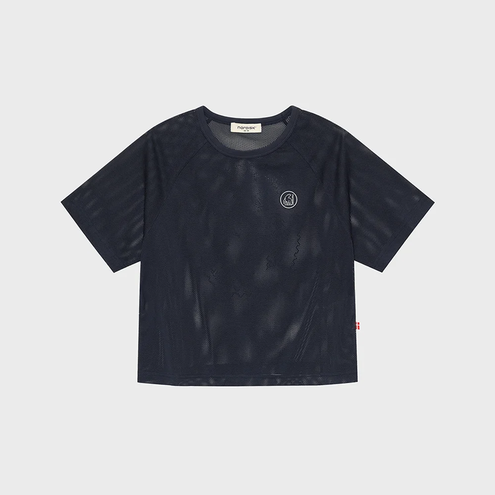 Perrier 網布 罩衫 T恤 - W_Navy_OWM26266N4