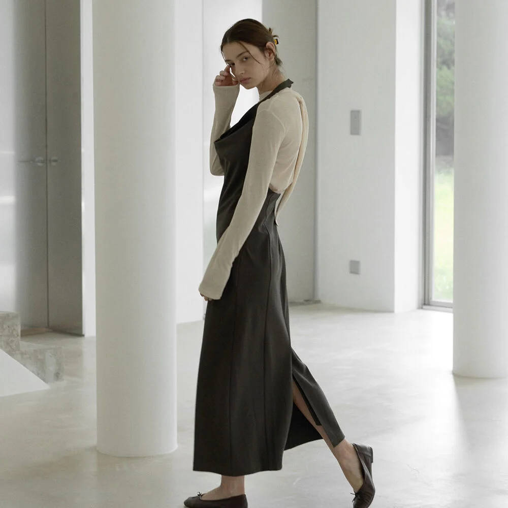 Halter-neck maxi dress - Chacoal