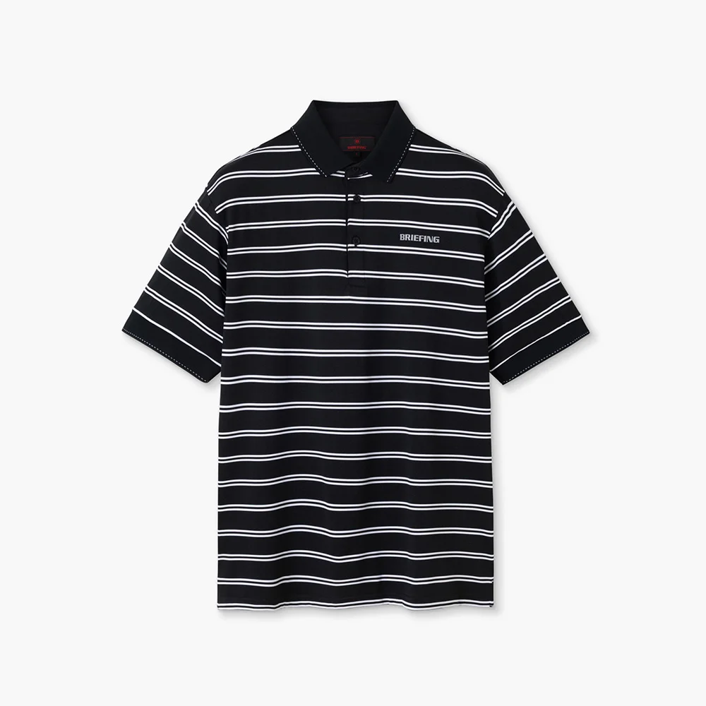 MS DOUBLE STRIPE POLO RF_BLACK