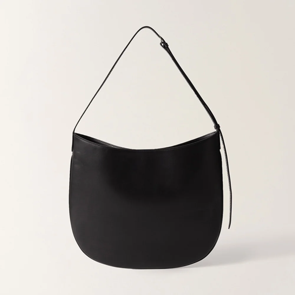 Flat round bag (Black)