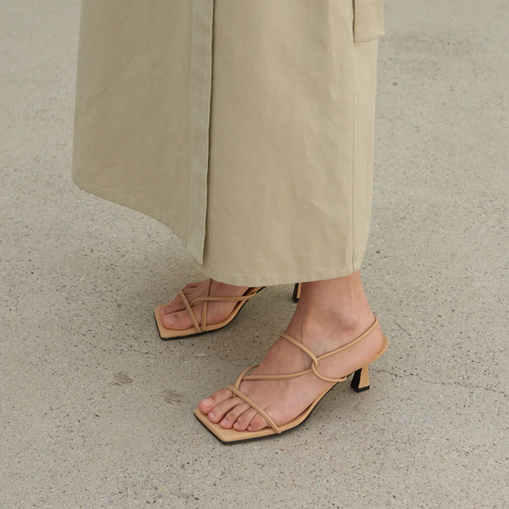 Serena Sandals Leather Beige