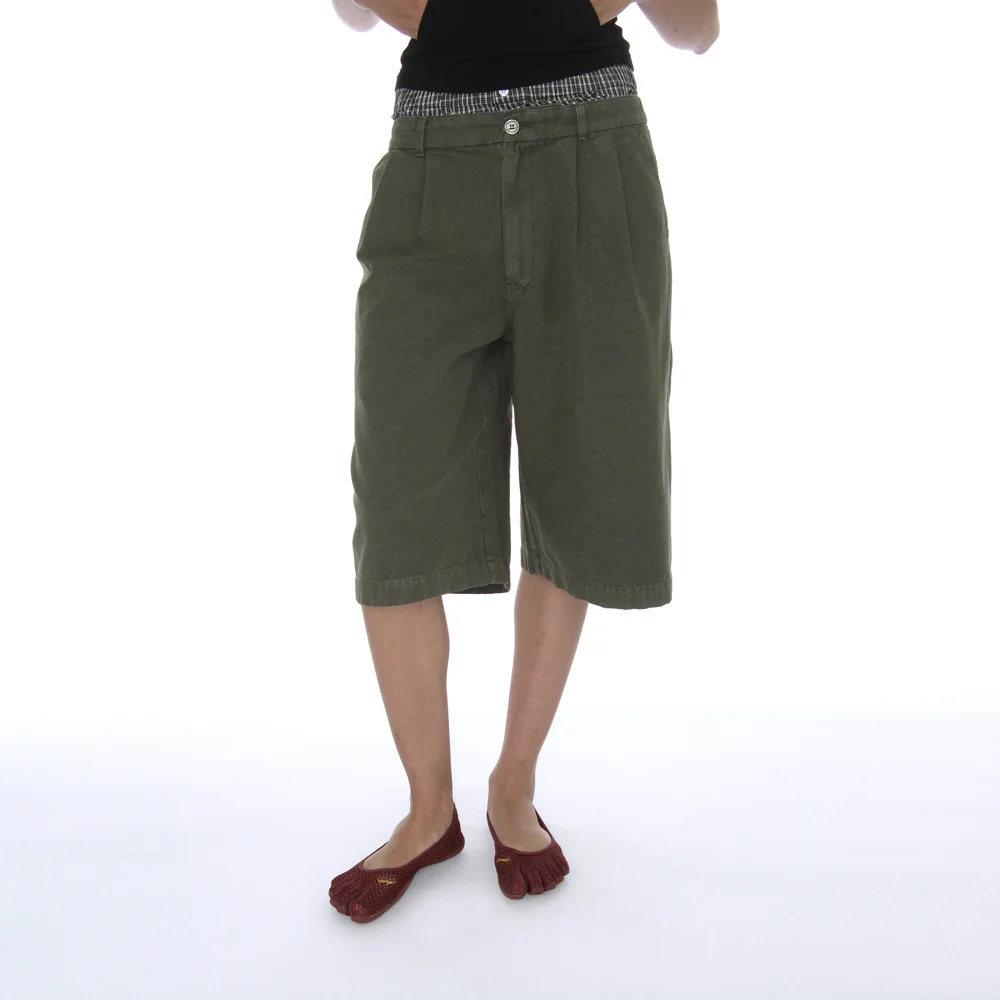 2 IN 1 DOUBLE LAYERED BERMUDA PANTS_KHAKI