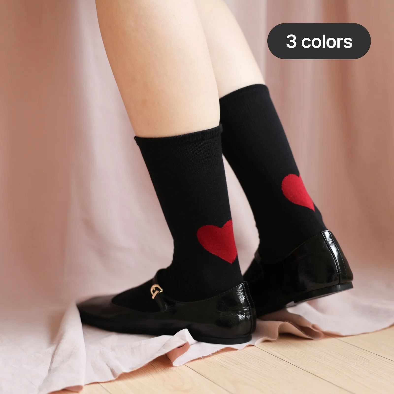 big heart socks (3colors)