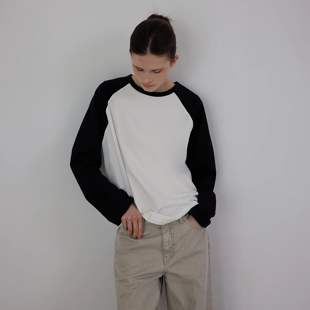 Contrast Raglan Sleeve T-Shirt