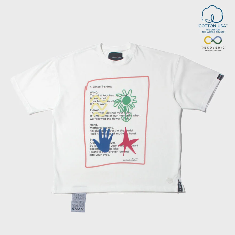 DAMP 4 SENSE OVERSIZED TEE_WHITE