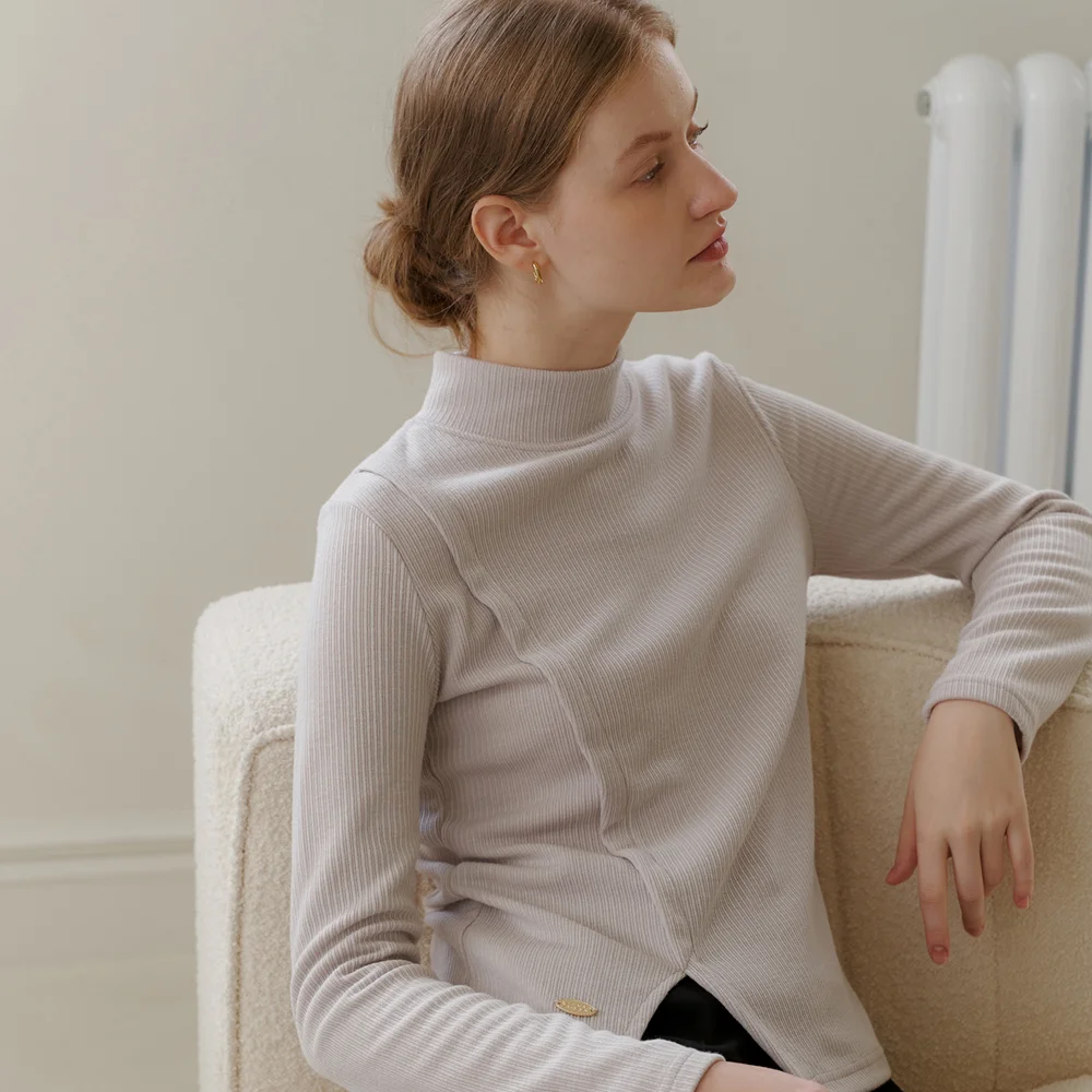 SLIM TURTLENECK T-SHIRT_BEIGE