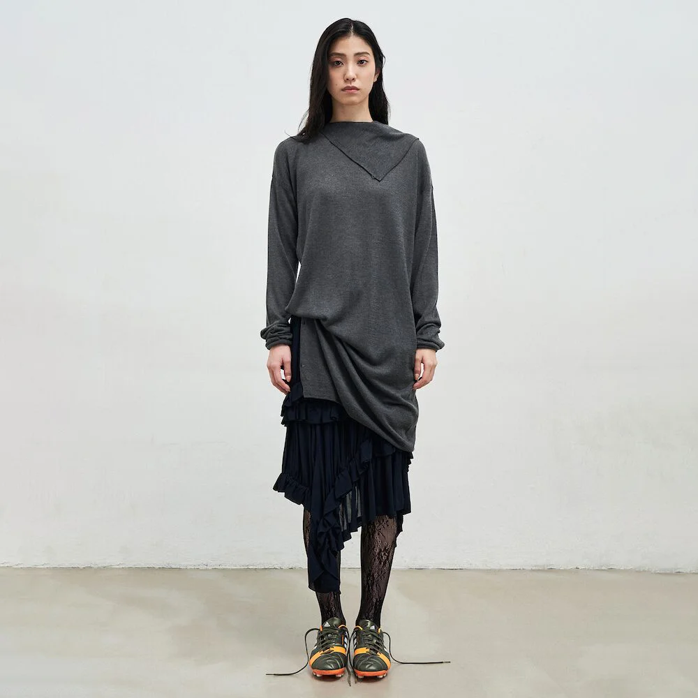 Button Fluid Pullover Ash (AG5251A024)